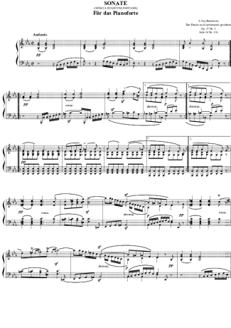 Beethoven  score for Piano